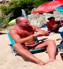 Naked Man On The Beach