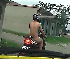 Czech Lad On A Motorbike