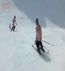 Lads Ski With Their Dicks Out