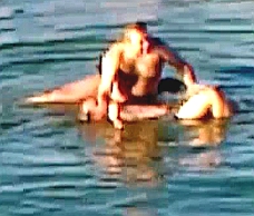 Naked Men In A lake