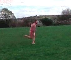 Football Lads Run Naked