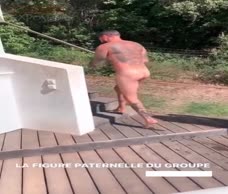 Naked Dude Jumps In The Pool