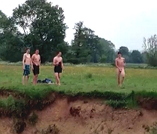 Lad Does A Naked Jump