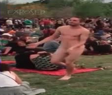Naked Man At A Festival