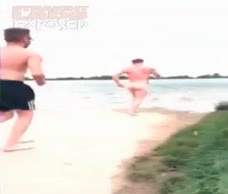 Naked Lads In A Lake