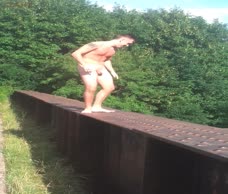 Chav Jumps Off A Bridge