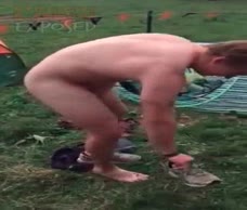 Naked Lad On A Campsite