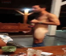 Hairy Dude Parties Naked