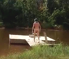 Naked Man In A Lake