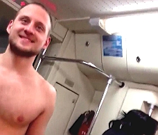 Naked Lads On A Train 