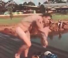 Lad Jumps In A Lake