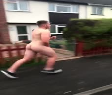 Rugby Lad Runs Naked