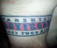 Tattooed Dues Hairy Ass