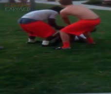 Football Player Gets Stripped