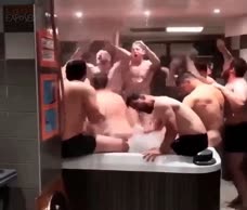 Rugby Lads Celebrate Naked