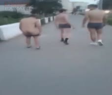 Hairy Lad Goes For A Naked Walk 