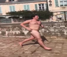 Fat Lad Goes For A Swim