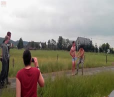 German Dude Gets Stripped