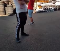 Worker Gets Pantsed