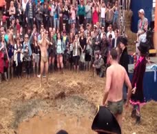 Naked Mud Wrestling