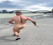 Scottish Lad Jumps Naked