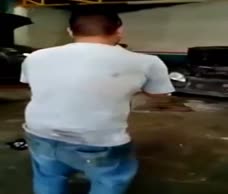 Mechanic Gets Pantsed