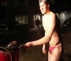 Naked Lad On A Motorbike