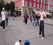 Lad Jumps Naked