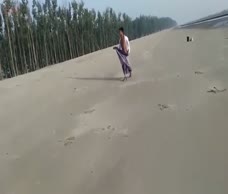 Indian Lad At The Beach