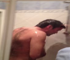 Hairy Lad Get Showered