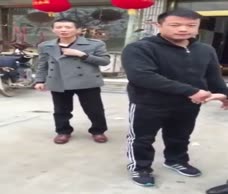 Asian Man Pantsed