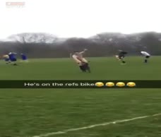 Hes On The Refs Bike
