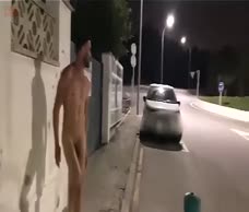 Lad Walks Naked At Night