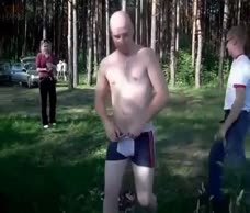 Bald Russian Flashes Dick