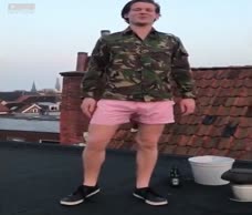 Swedish Lads On A Roof