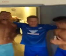 Footballer Celebrates Naked