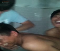 Asian Lad Exposed In The Shower