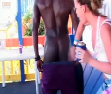 Black Man Flashes Dick