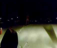 Naked Run In Snow