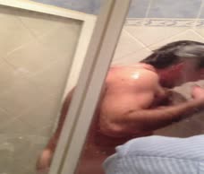 Hairy Man Gets A Wash