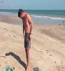 Man Strips Naked At The Beach