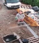 Lad Pissing In A Dumpster