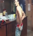 Party Lad Strips And Flashes His Dick