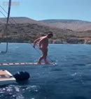 Naked Man Takes A Dive