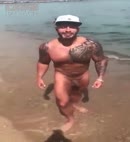 Naked Man At The Beach