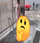 Naked Man In The Jet Wash