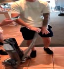 Football Player Vacuums Willy