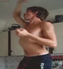 Lad Dances Naked In The Kitchen