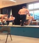 Rugby Lads Strip On Stage