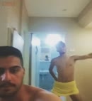 Naked Lad Does A Towel Dance
